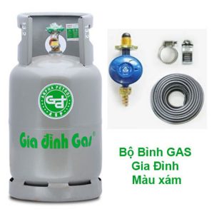 Bộ Bình Gas Gia Đình Xám 12kg