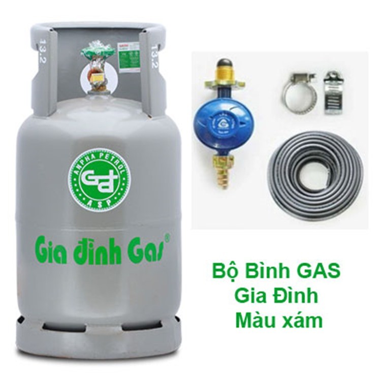 Bộ Bình Gas Gia Đình Xám 12kg