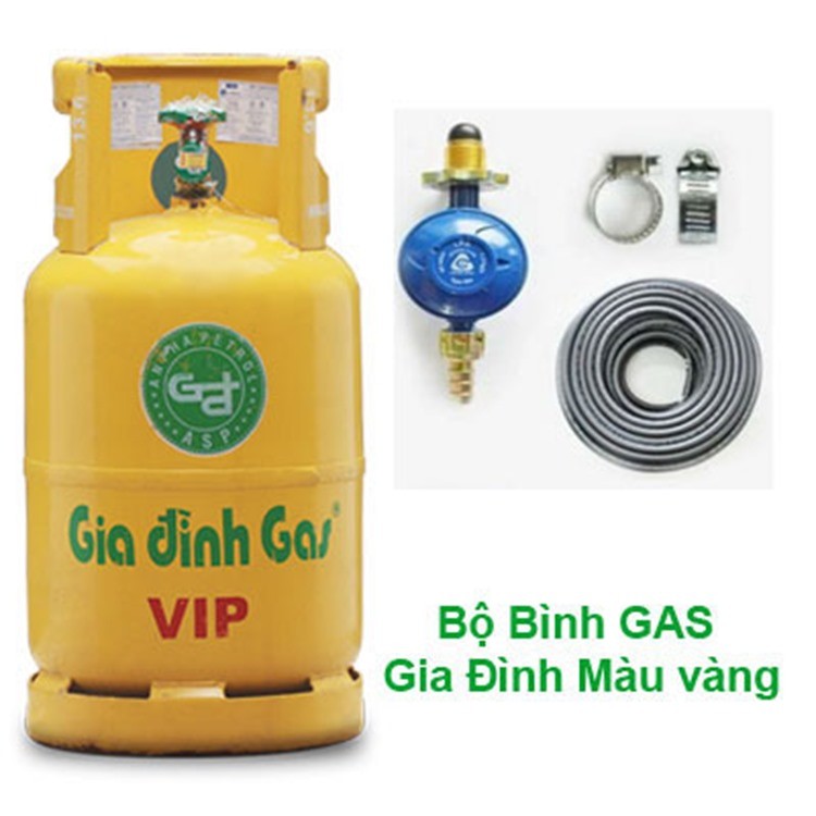 Bộ Bình Gas Gia Đình Vàng 12kg